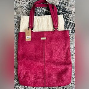 New with tags Cole Haan flat tote. Raspberry colored!